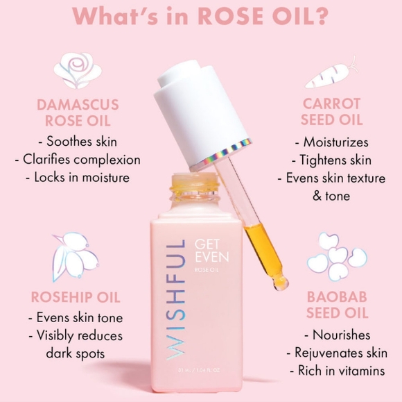 Wishful By HUDA BEAUTY Get Even Rose Oil - TRAVEL SIZE - Picture 3 of 9